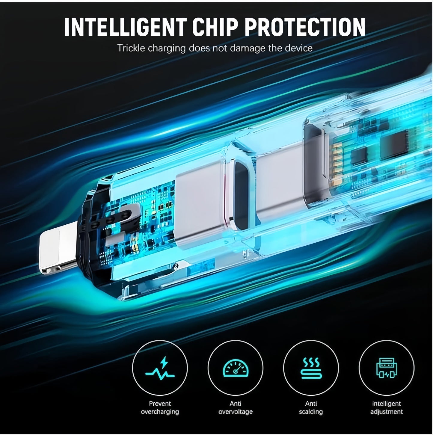 4-in-1 Fast Charging Data Cable, 65W High Power Output