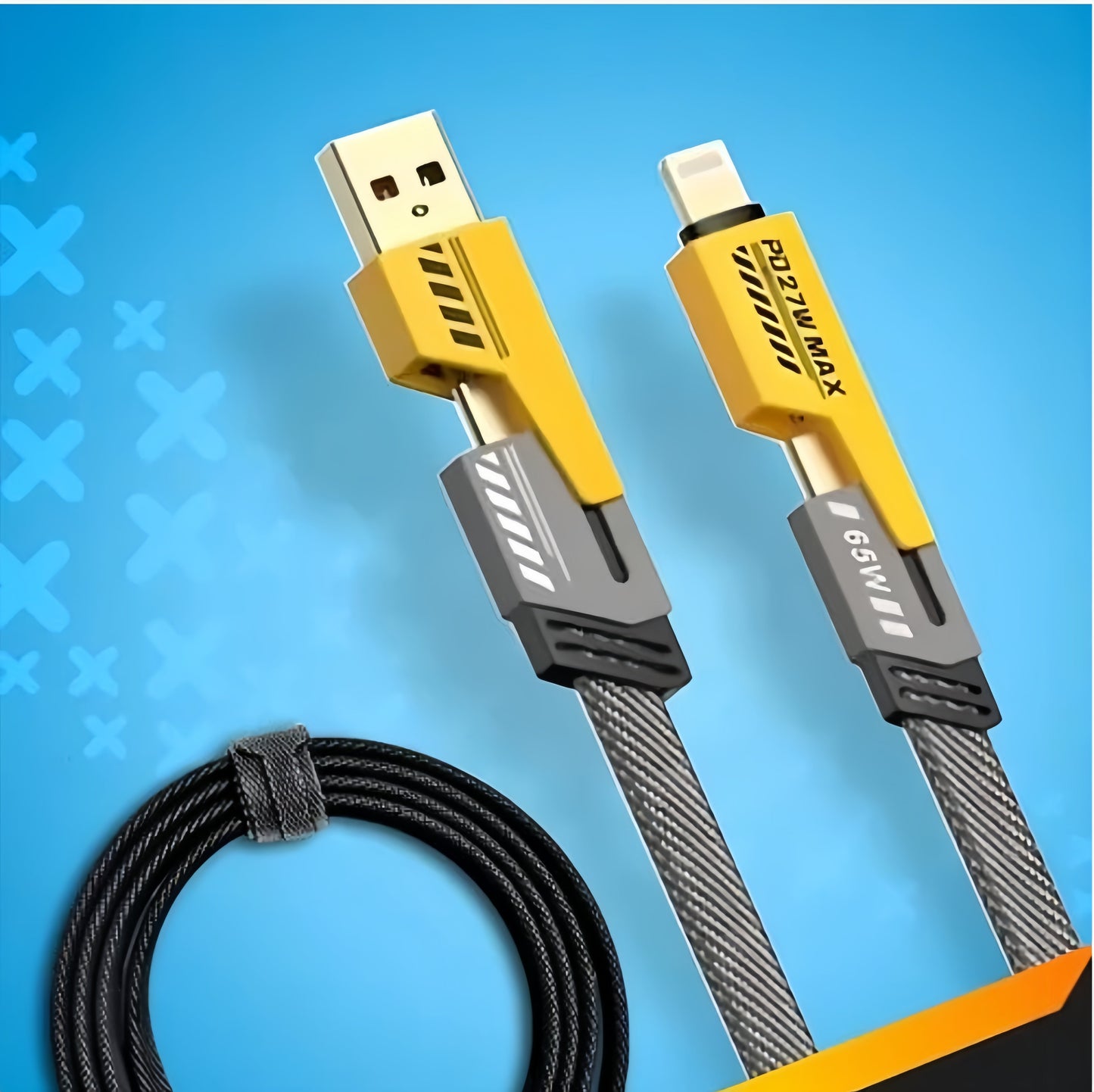 4-in-1 Fast Charging Data Cable, 65W High Power Output