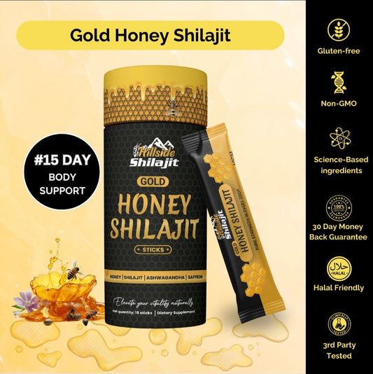 Gold Honey Shilajit Our premium choice ⭐⭐⭐⭐⭐  4.5/5 based on +3000 reviews