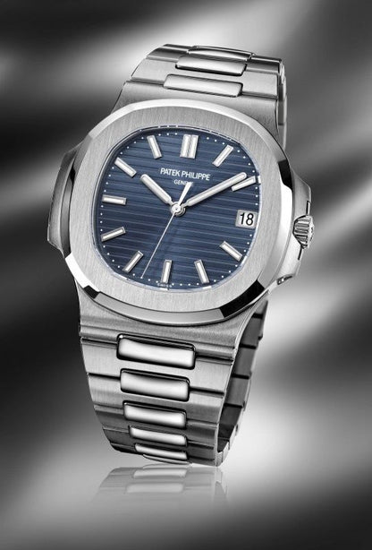Patek philip silver with neavy blue dial