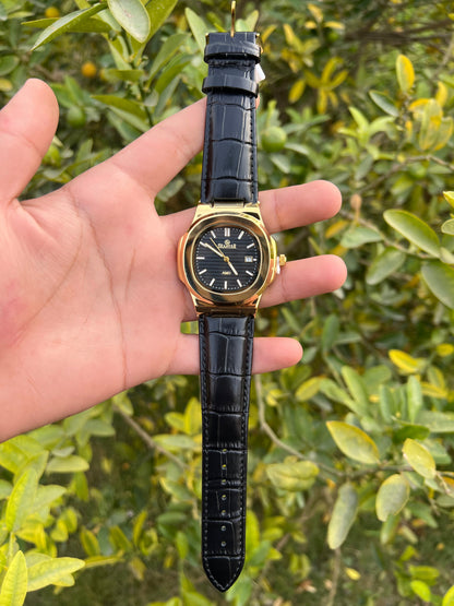 Seastar AMD Black Dial with Leather Strap