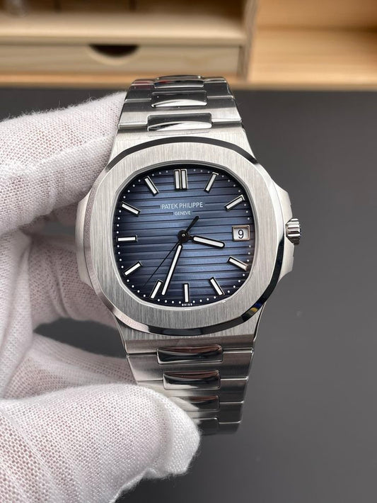 Patek philip silver with neavy blue dial