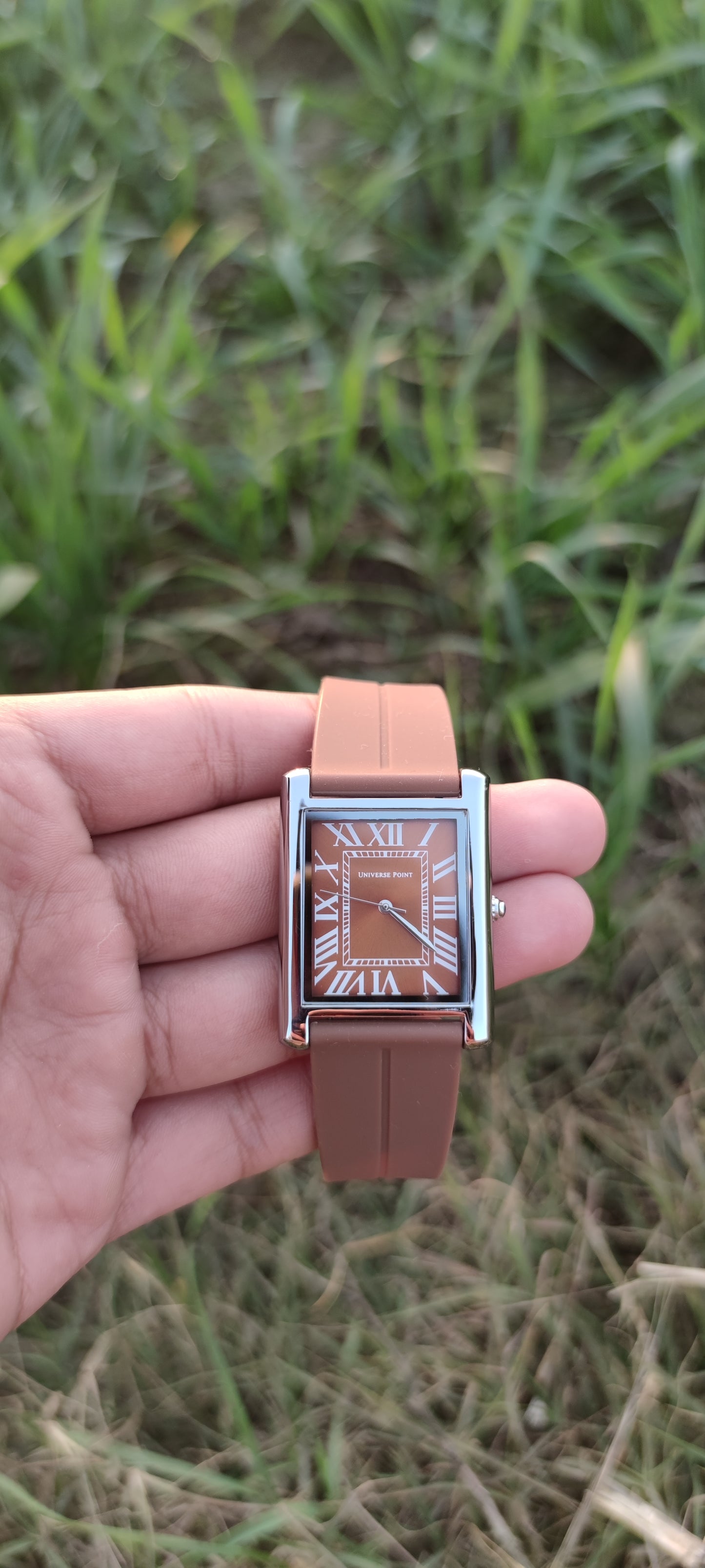 Universe point Brown Dial with Silicone Straps