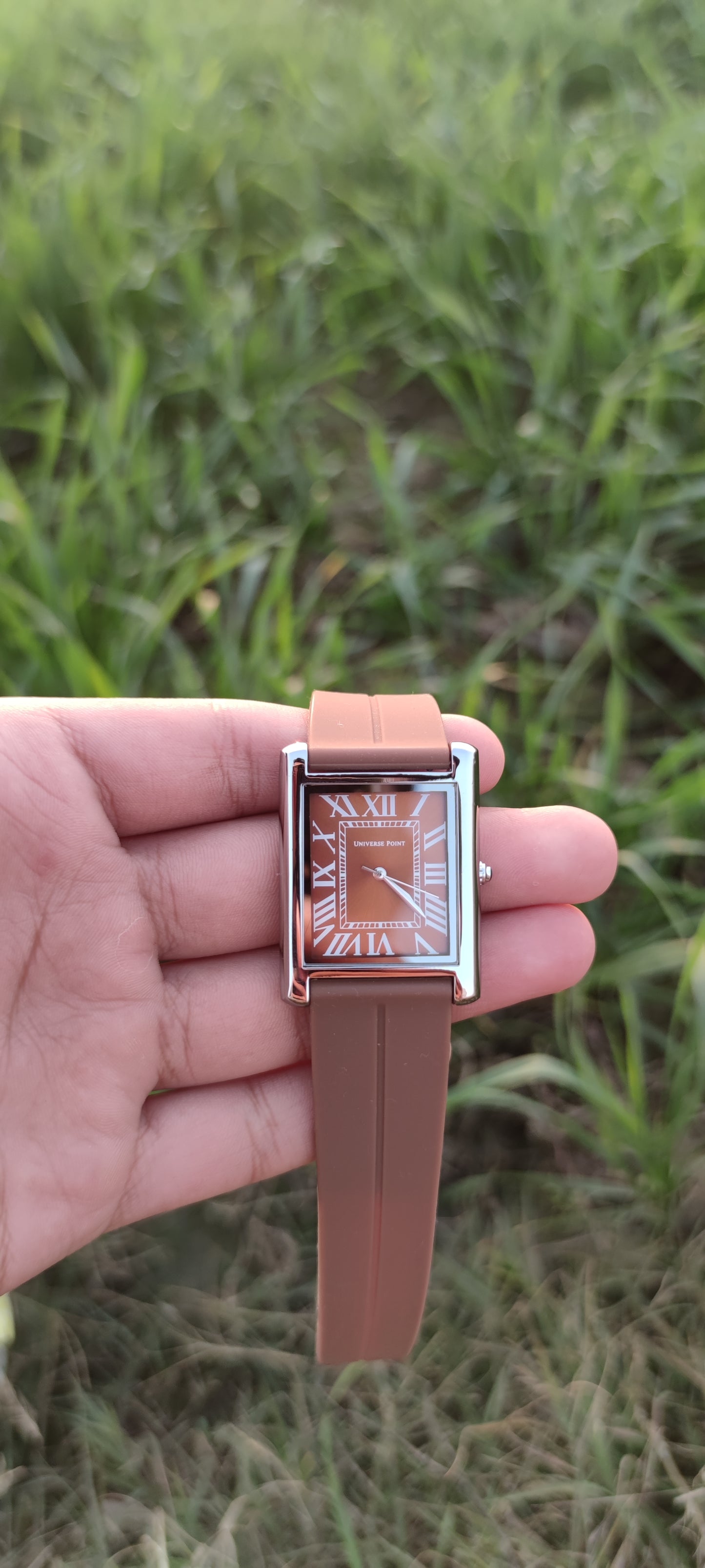 Universe point Brown Dial with Silicone Straps