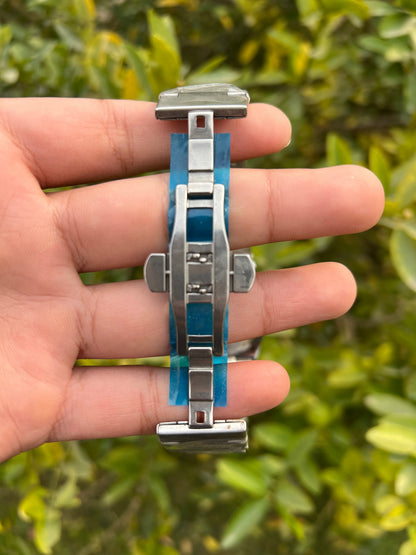 Tissot PRX Blue Dial with Silver Chain