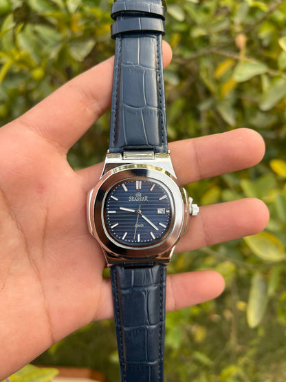 Seastar AMD Blue Dial with Leather Strap