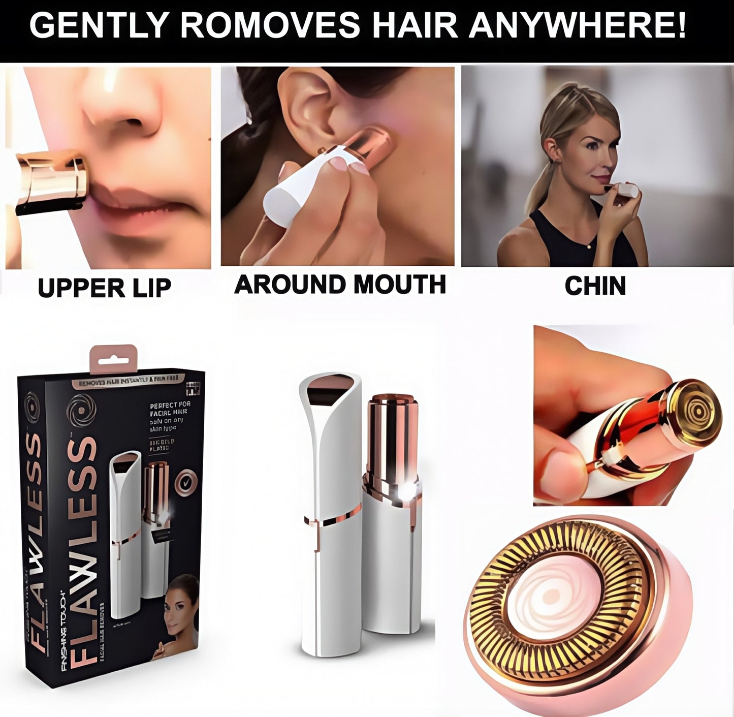 Rechargeable Flawless hair remover Facial Hair Removal Machine For Women Electric Hair Remover Trimmer