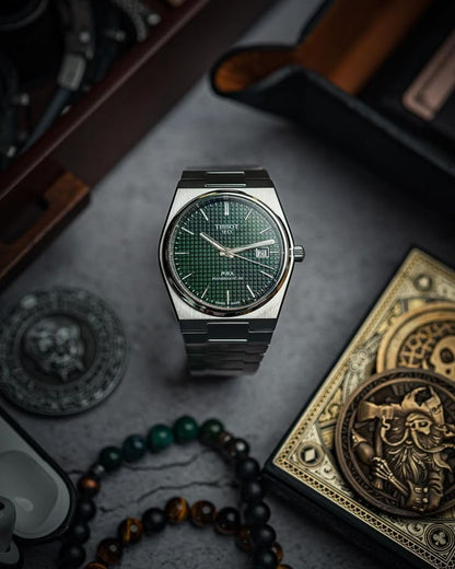 Tissot PRX Green Dial with Silver Chain