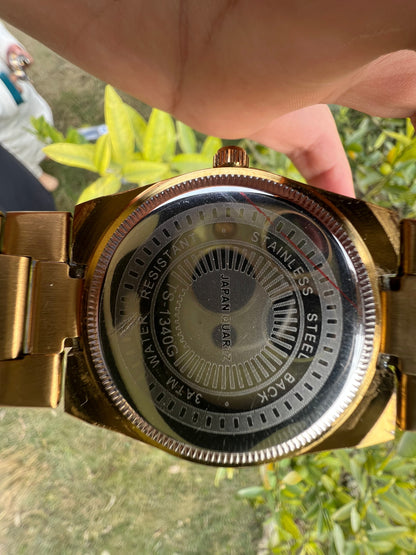 Tissot Prx Black Dial With Golden chain